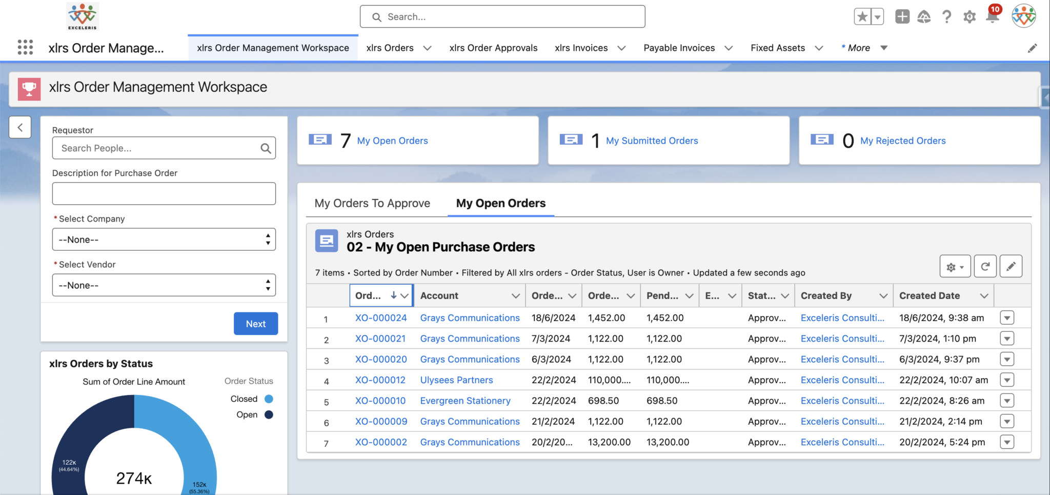 Exceleris Computer Purchase Orders on Salesforce Create and Manage Purchase Orders with ...